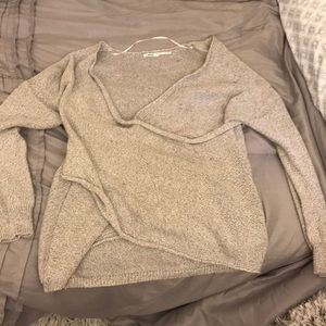 Kimchi Blue Grey Wrap Sweater